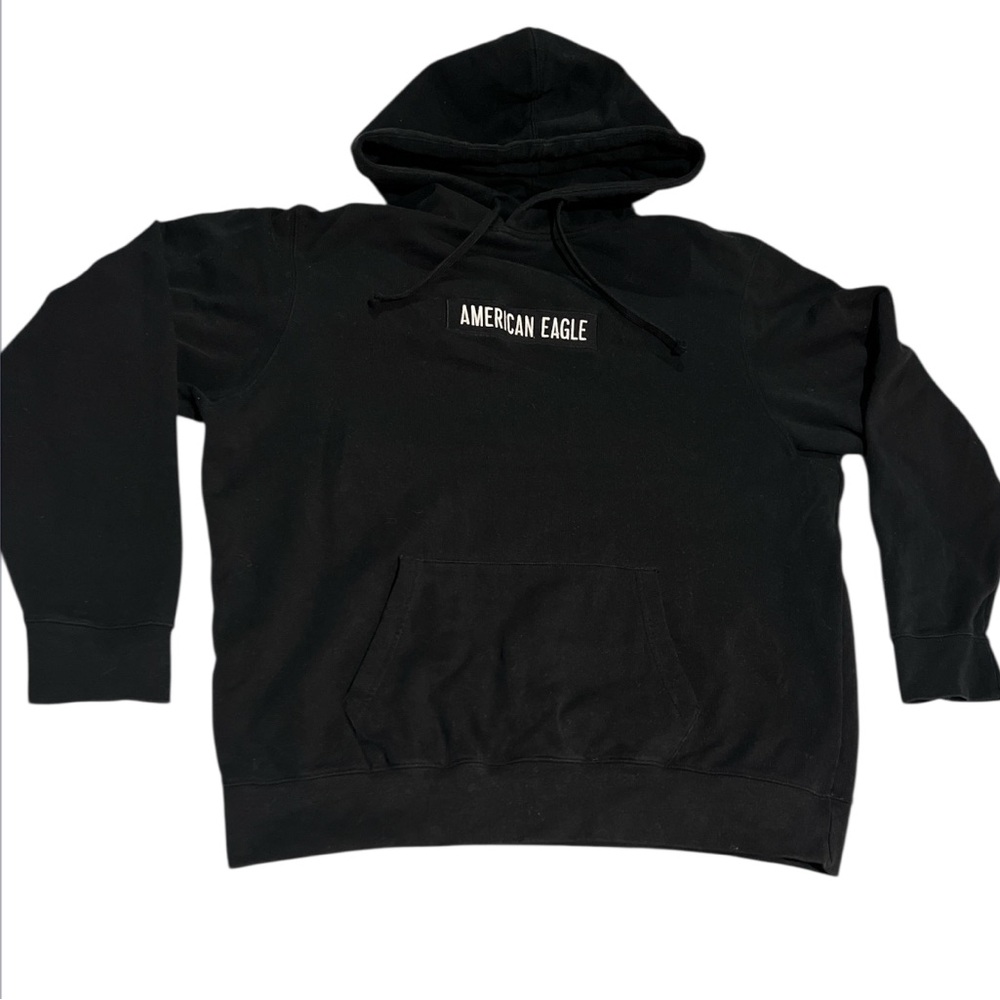 EUC AMERICAN EAGLE unisex heavy duty black hoodie sweatshirt/ size XXL